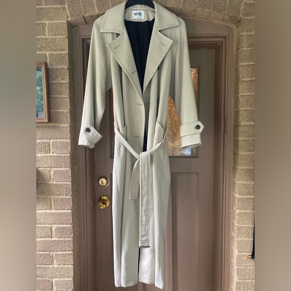 Modern maxi double-breasted trench coat - Picture 3 of 12